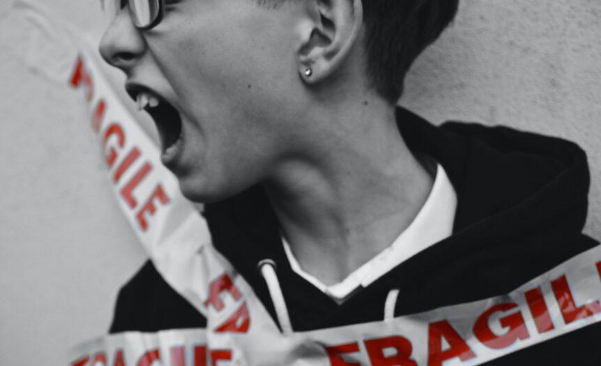 selective color photography of person portraying of being fragile