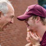 two man laughing at each other