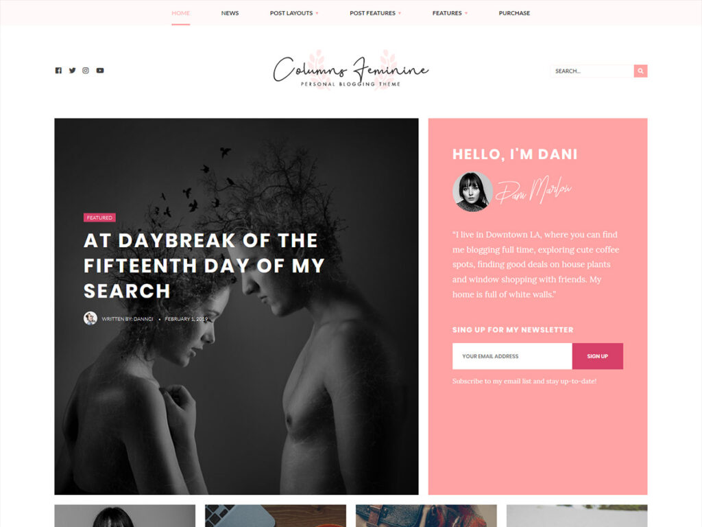 columns feminine screenshot