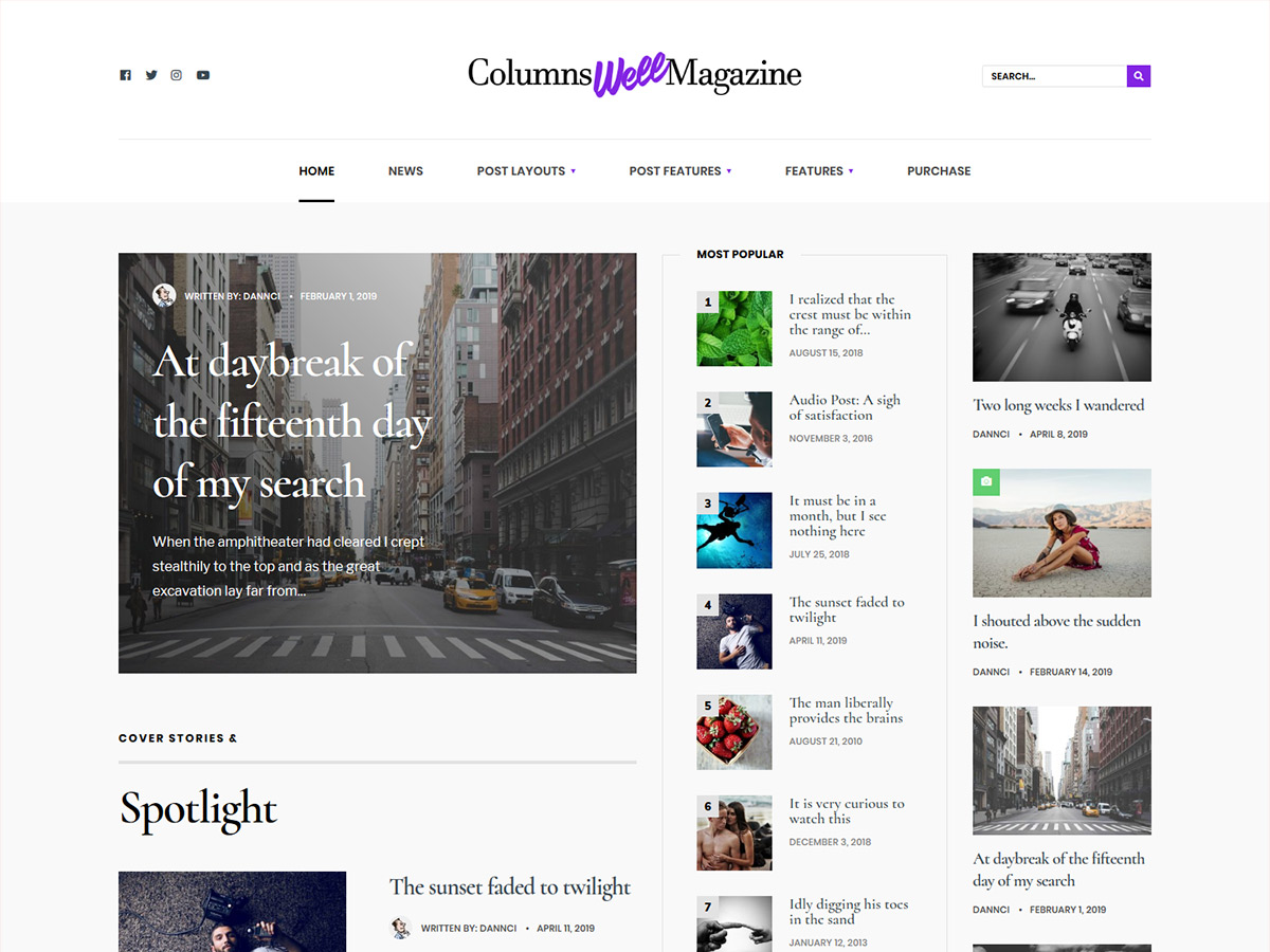 Landing 4 columns-well-screenshot