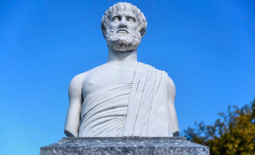 statue aristotle olympiada village halkidiki greece 2 2