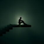 a person sitting on a bench