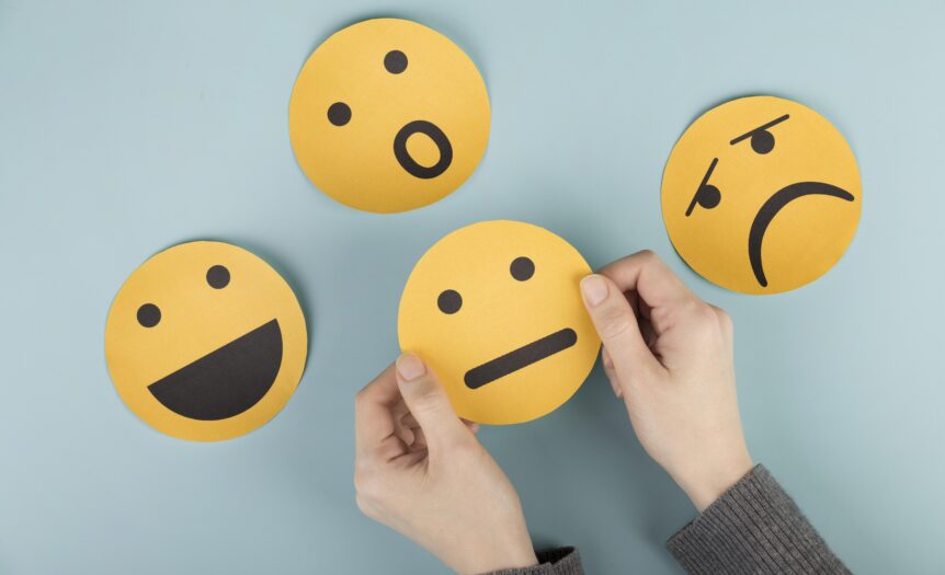 top view arrangement emotions
