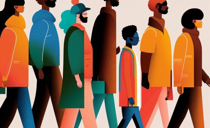 friends, equality, diversity, rainbow, pride, racial, nature, happy, ai generated