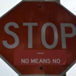 red and white stop sign