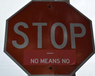 red and white stop sign
